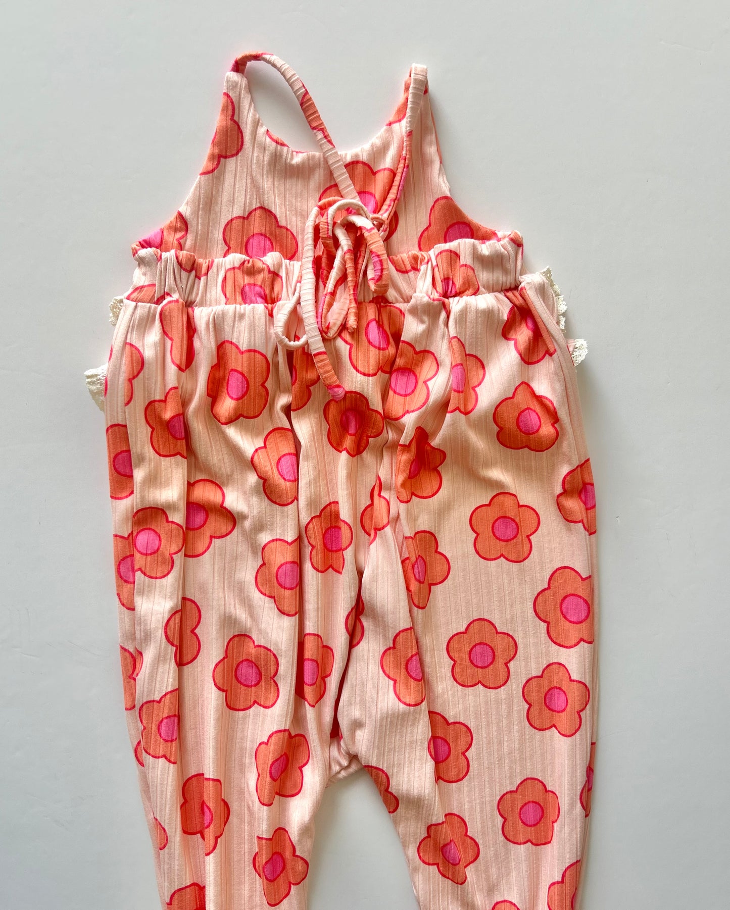 3T Open Back Romper With Lace