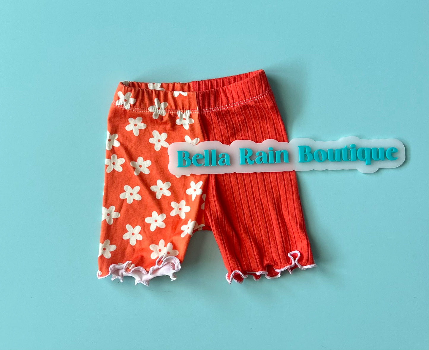 0-3M Orange biker shorts