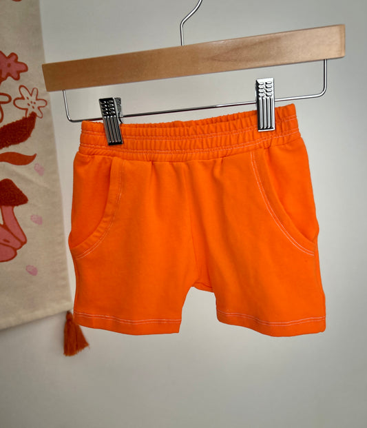 2T Solid Orange Jogger Shorts
