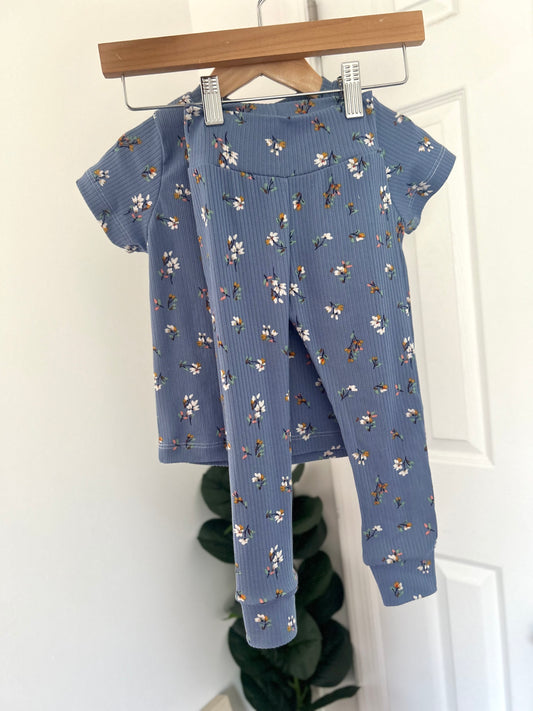 2T Blue Floral Lounge Set