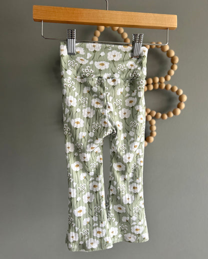 12-18M Spring Sage Floral Flare Pants