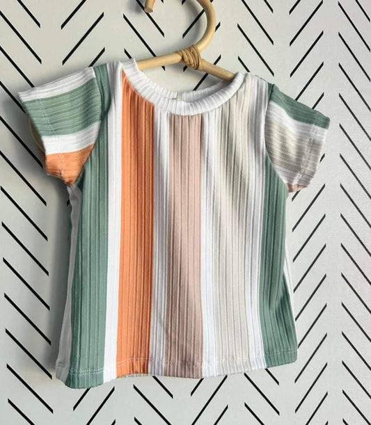 RTS 3-6M Stripes Short Sleeve Basic Tee