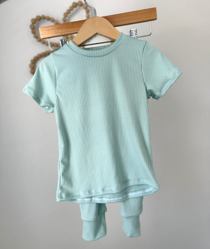 Spring Mint Blue Tees & Joggers