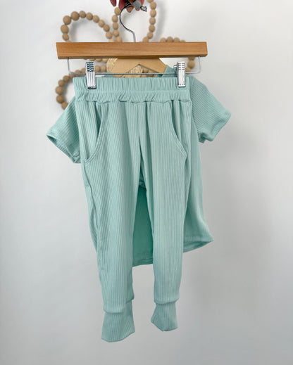 Spring Mint Blue Tees & Joggers