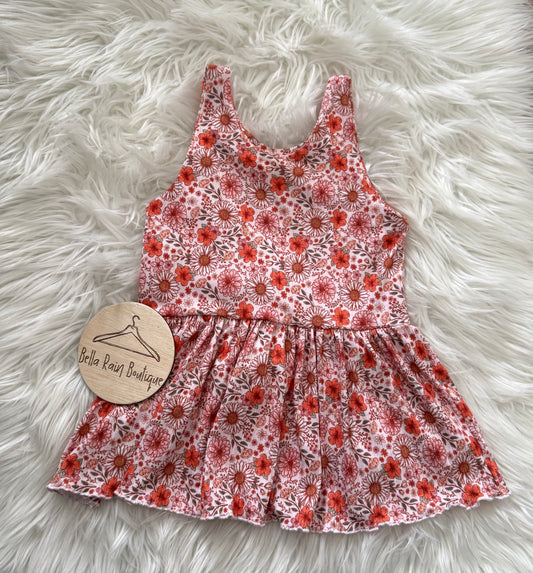 Size 10 Floral Ruffle Tank Top