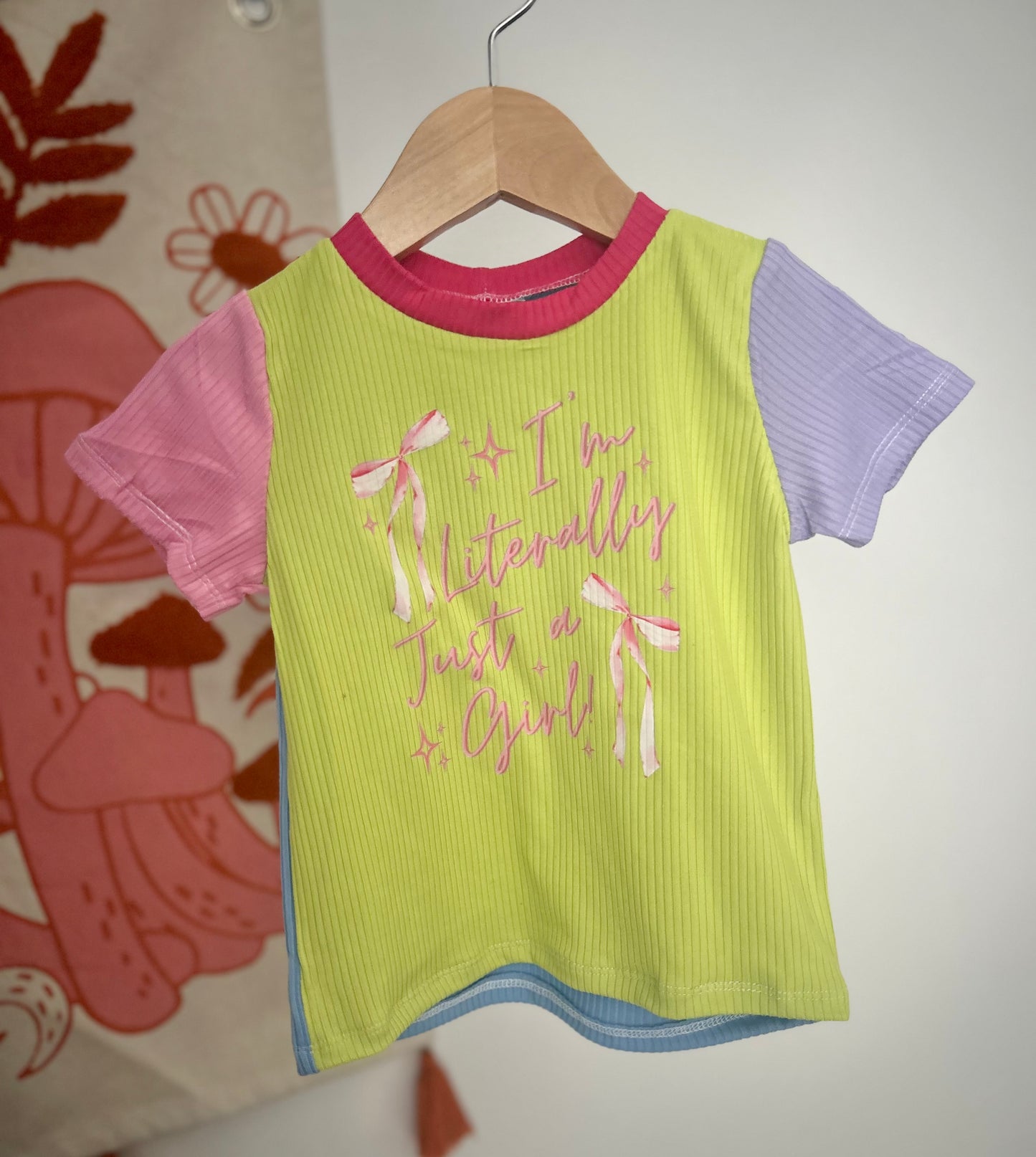 18-24M I'm Literally Just A Girl Colorblocked Graphic Tee