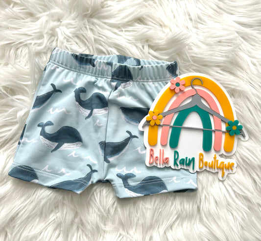 6-9M Whale swim trunks