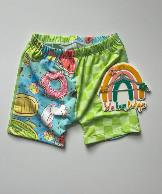 6/7 Colorblocked swim Trunks