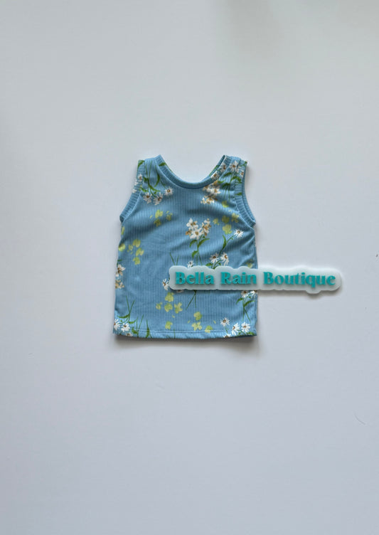 3-6M Blue floral tank