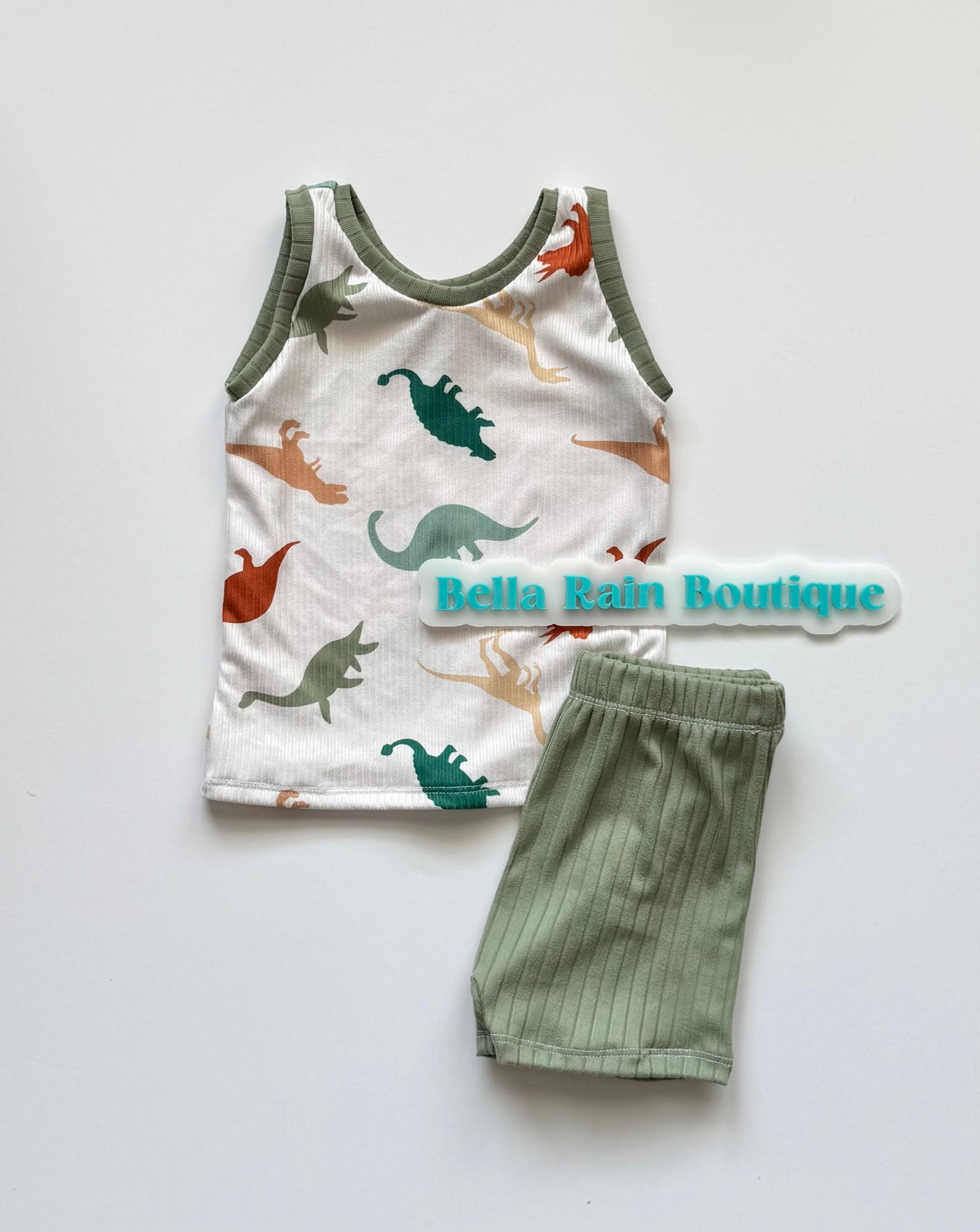18-24M Dino tank and shorts