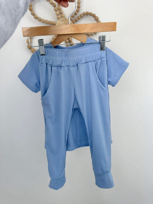 Spring Blue Tees & Joggers