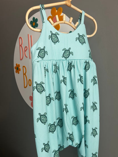 Turtle strappy romper