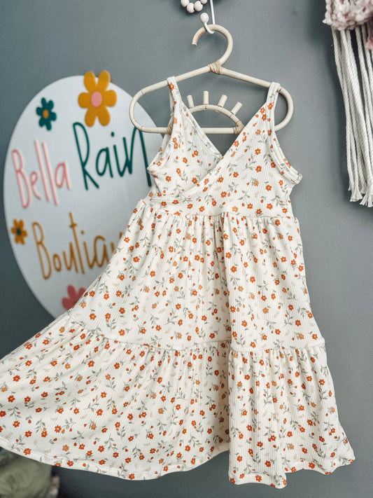 Cross over tiered dress