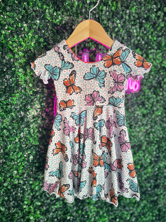 12-18M Spring Butterfly Floral Dress