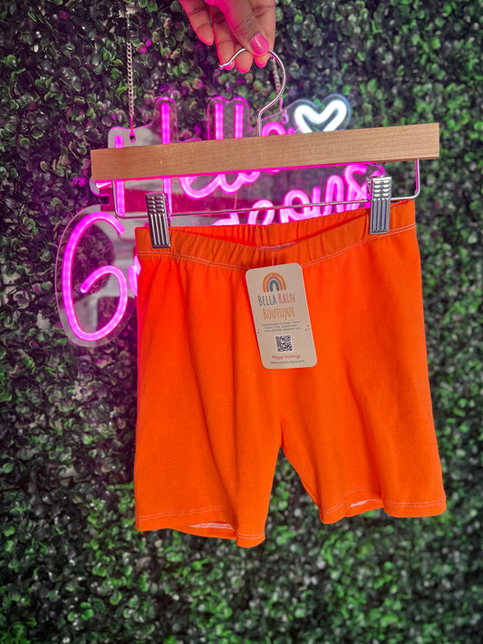 Size 6 Orange Biker Shorts