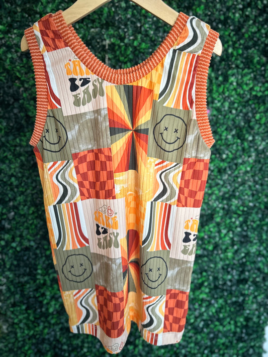 This colorful take it easy tank is all about fun, feel-good vibes 🌈✨

Bright, playful, and easy to style, it’s perfect for sunny spring and summer days. Pair it with shorts, bummies, or joggers for an effortless outfit that’s comfy enough for all-day play! Easy and fun 💕