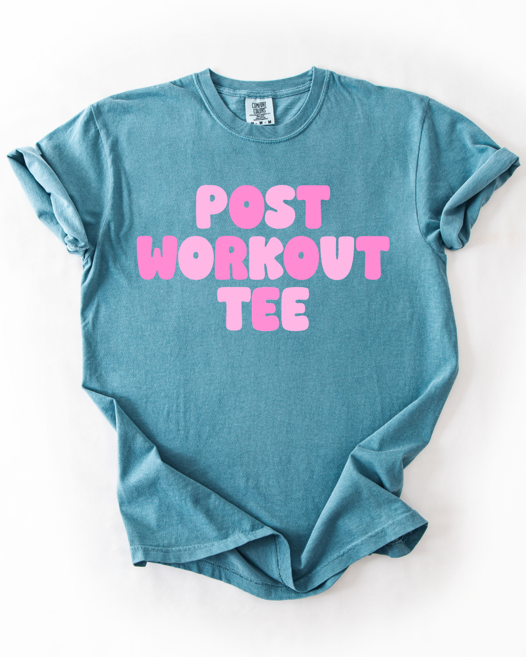 Adult Unisex Ice Blue Post Workout Graphic Tee