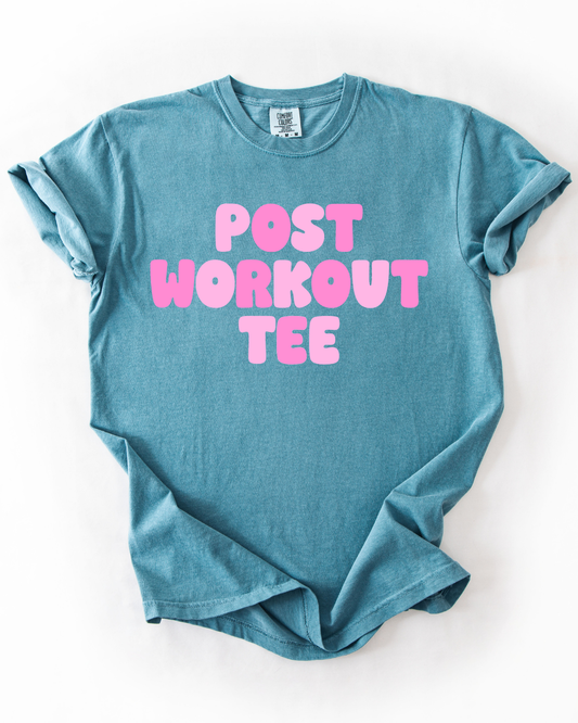 Adult Unisex Ice Blue Post Workout Graphic Tee