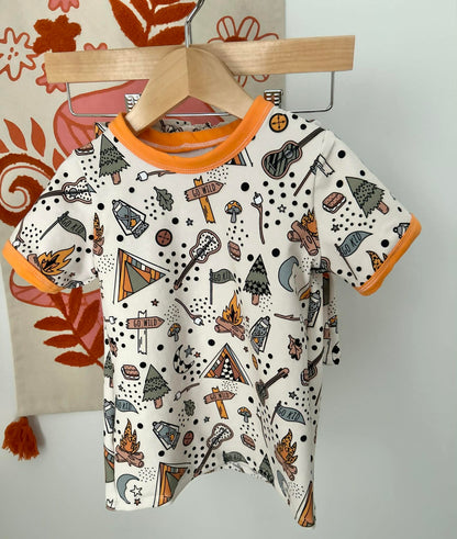 3T Color Blocked Camping Tee & Jogger Set