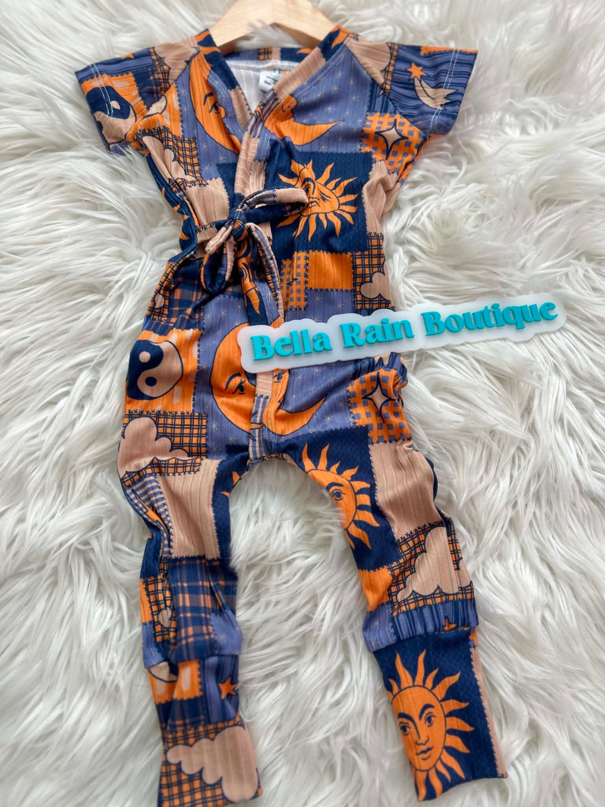 9-12M Patchwork Cross Over Romper