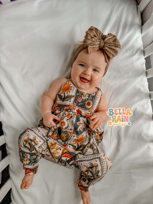 Fall Granny Square Romper