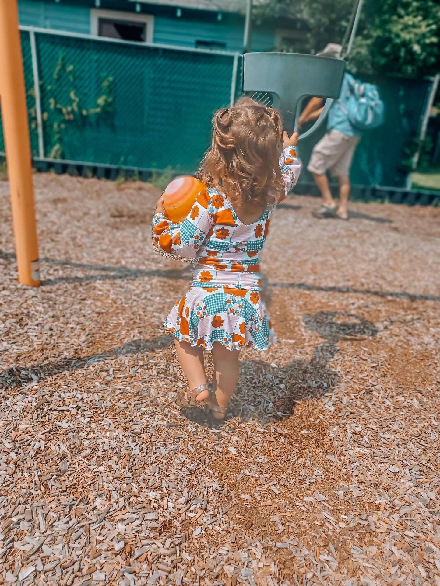 Fall Patchwork Skirted Bummie SetThis Fall Patchwork Skirted Bummie Set is a must-have for autumn! The beautiful fall set is sure to brighten up any outfit with a splash of seasonal sass. Best of al