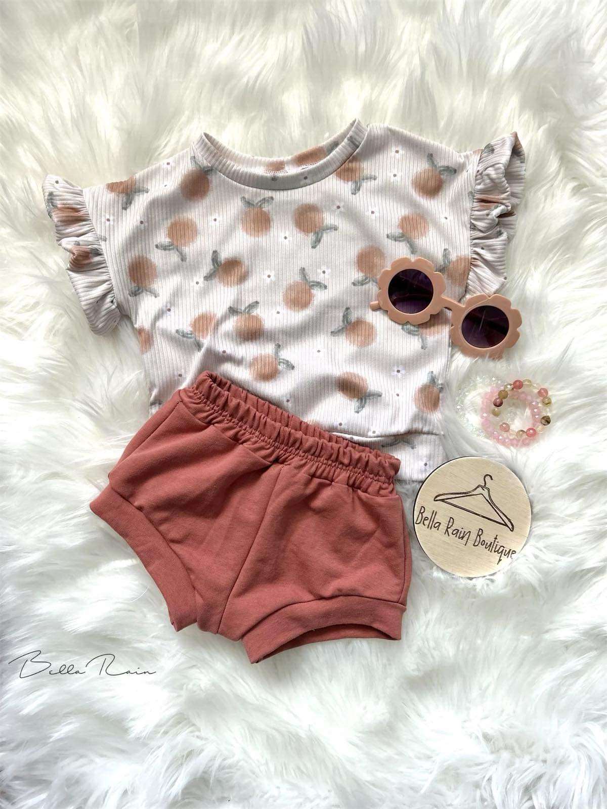 Peachy kids outfit for summer