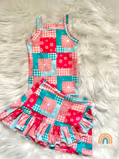 Patchwork Skort & Cami